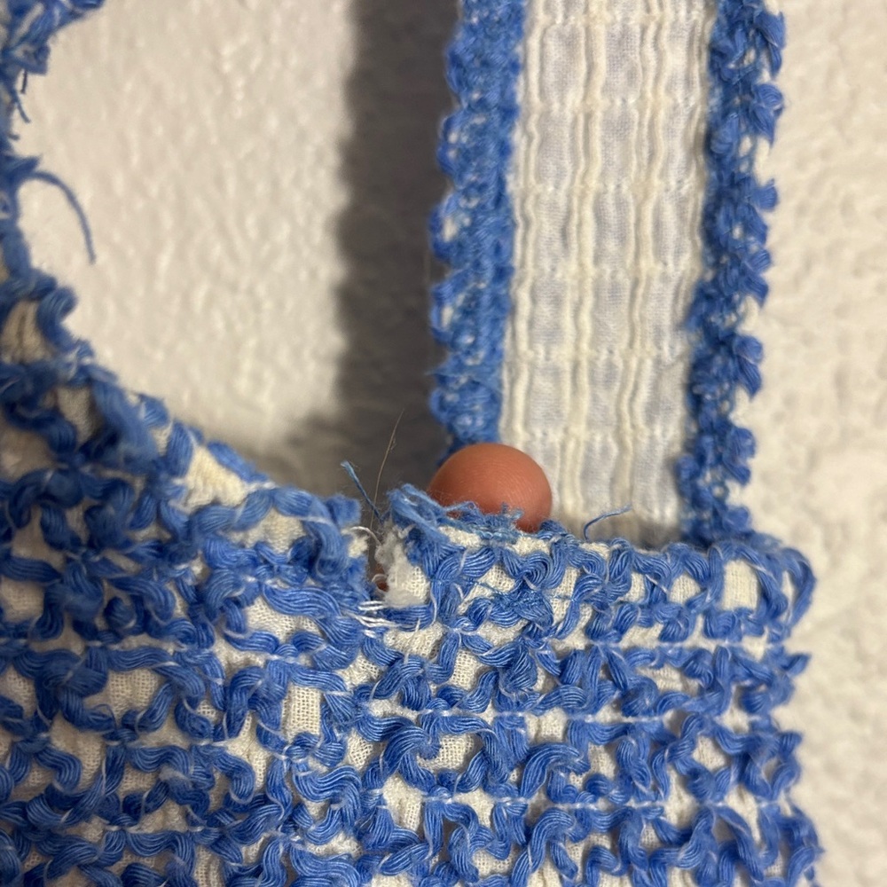 Zara Light Blue Cropped Knit Tank - Picture 4 of 5